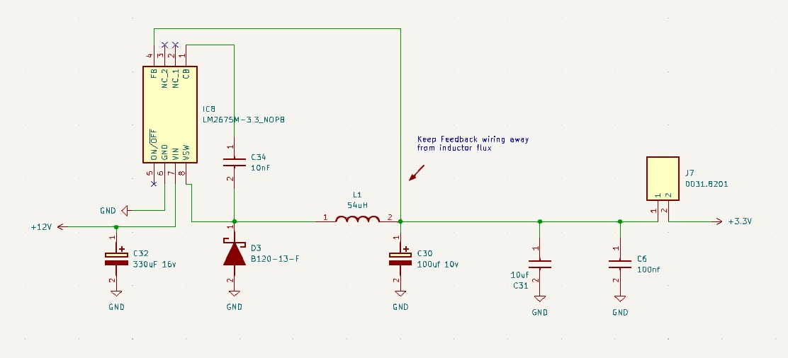 Diagram of 3.3v circuit