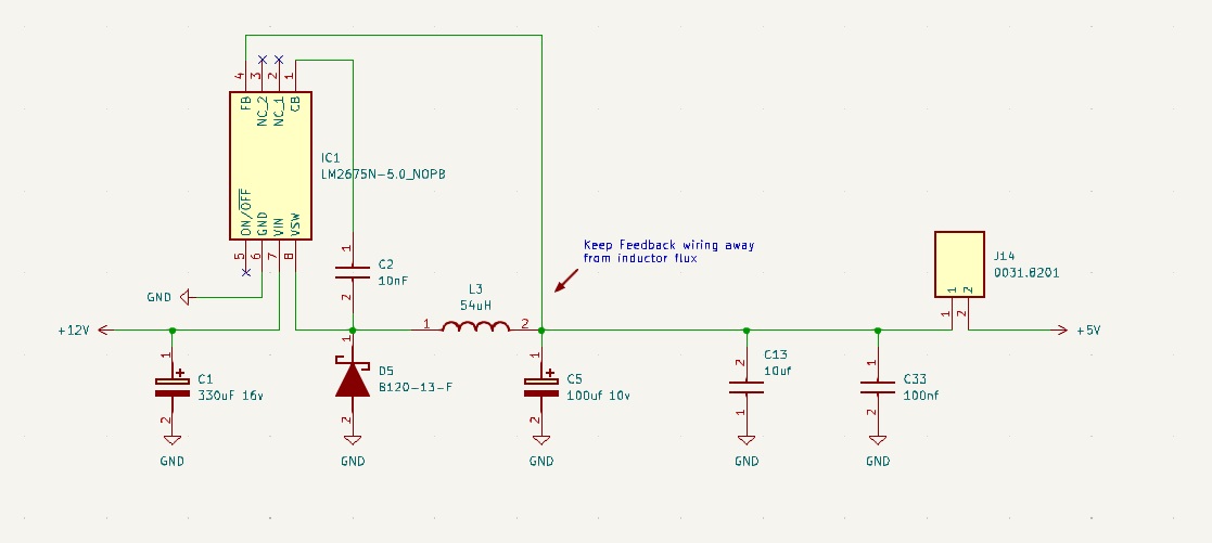 Diagram of 5.0v circuit