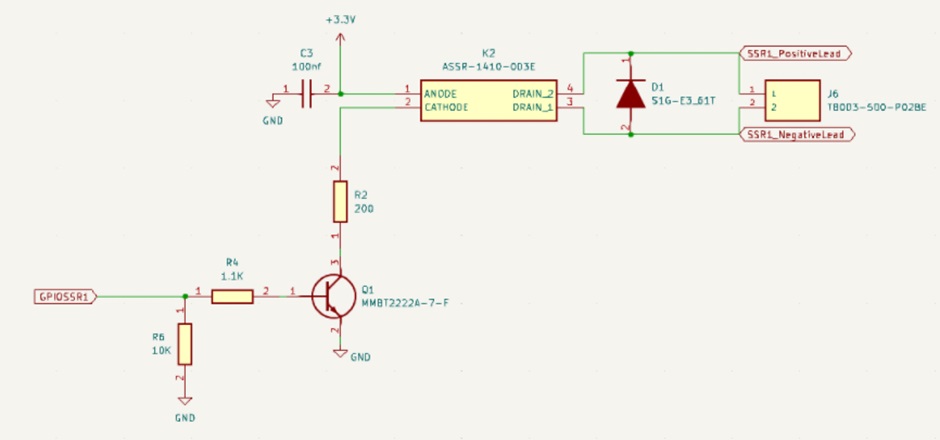 Diagram of transistor controlling optocoupler with flyback diode