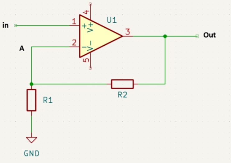 image of op-amp non inverting